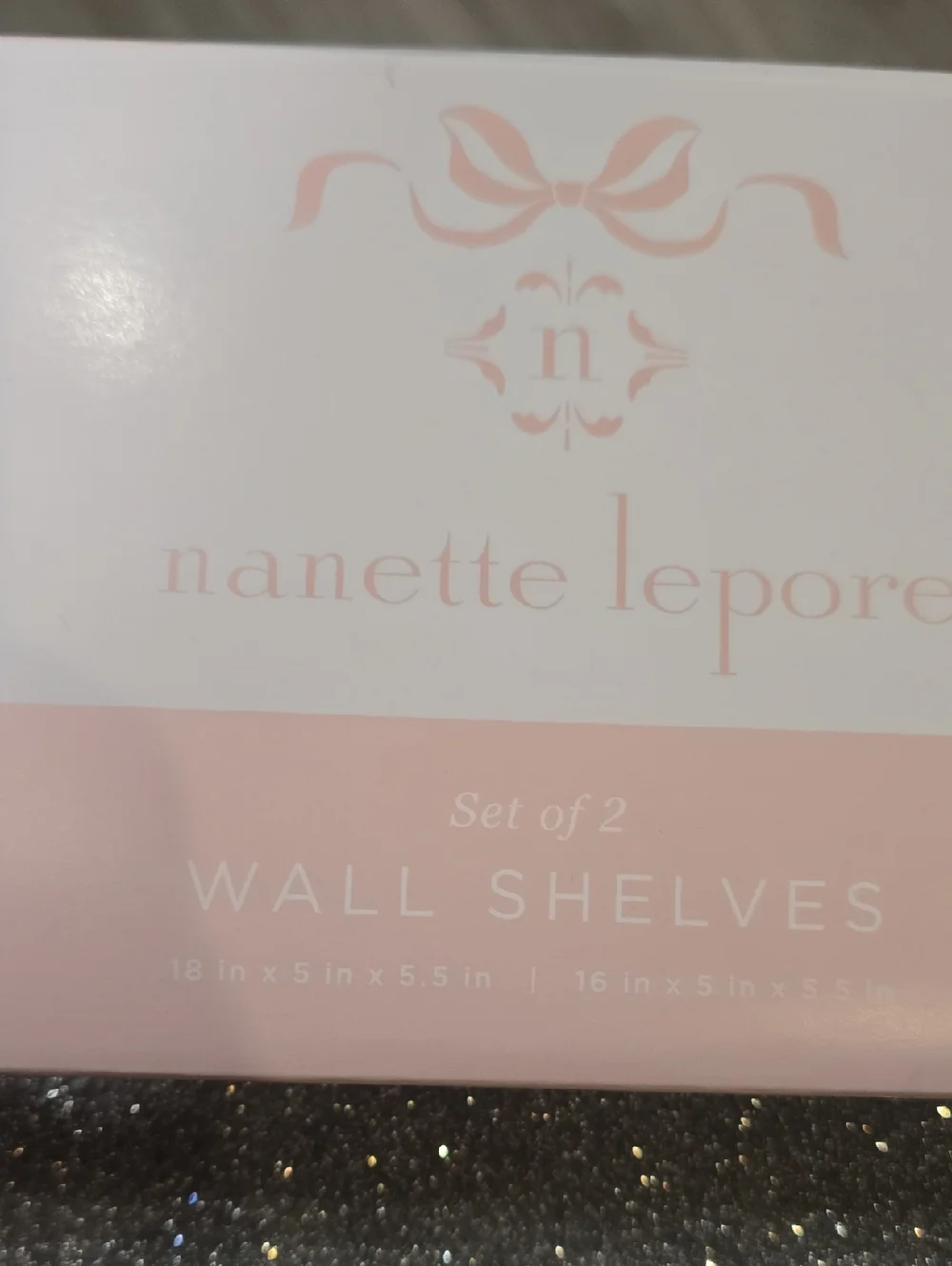 Nanette Lepore Set Of 2 Decorative Heart End Wall Shelves